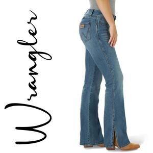 Wrangler Riley Retro Mid Rise Blue Denim Jeans